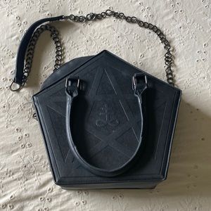 On Hold ✨ Gothic Faux Leather Purse with Chain Strap